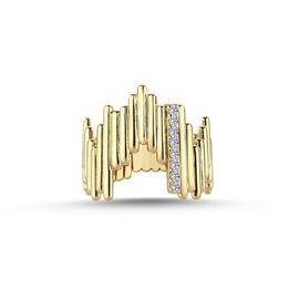 Piano - Diamantring i 14 kt guld m 0,12 ct | A2210 012